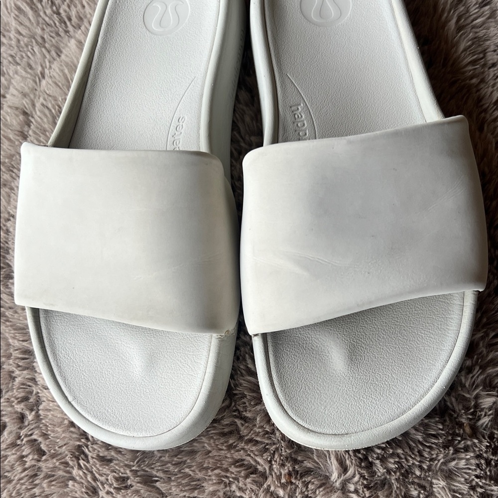 lululemon athletica Cream Slide Sandals - Women's Slip-On Comfort - Picture 8 of 12